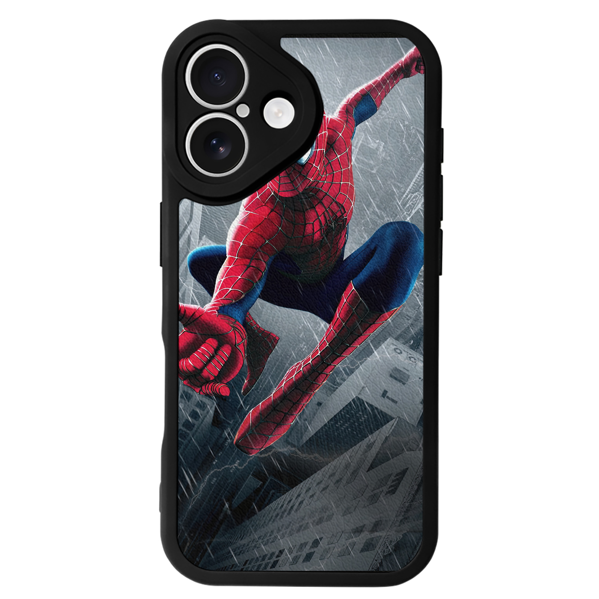 （画像用） Spider Man スパイダーマン 【iPhone 16シリーズ対応】シリコンスマホケース（レザー調） 材質：シリコン